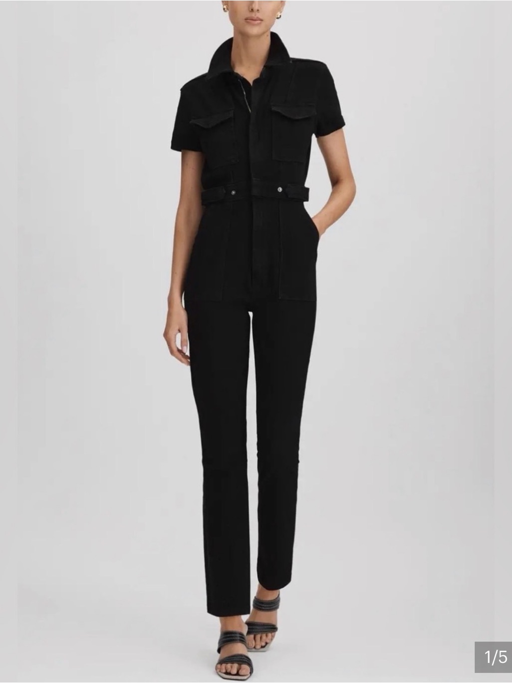Good American - Fit For Success Denim Jumpsuit